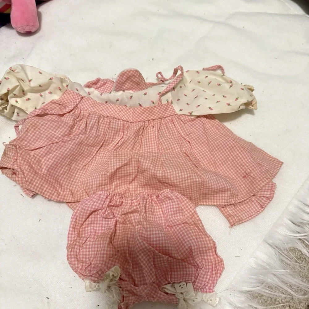 Vtg 50s 60s Baby Girl boy Clothing Lot Dresses Diaper Covers Lace Floral AS IS